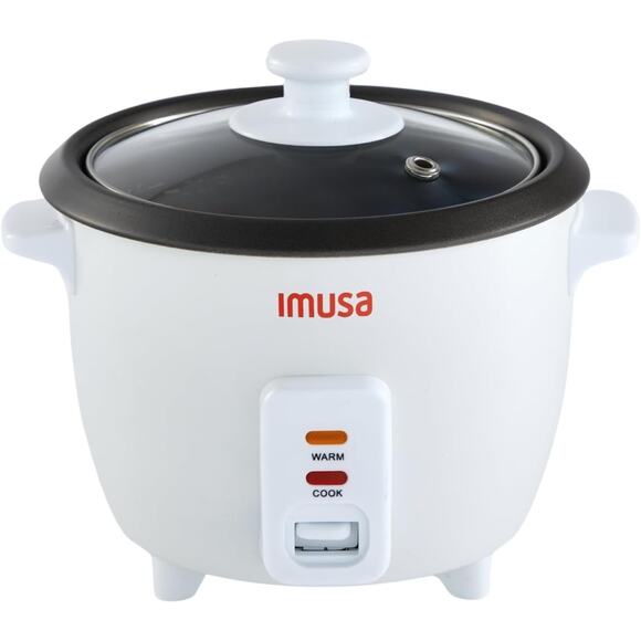 USA GAU-00011 Electric Nonstick Rice Cooker 3-Cup (Uncooked) 6-Cup (Cooked), Whi - Picture 1 of 8